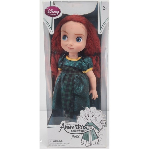 NIB Rare Disney Store Animators Collection Merida Green Sparkly